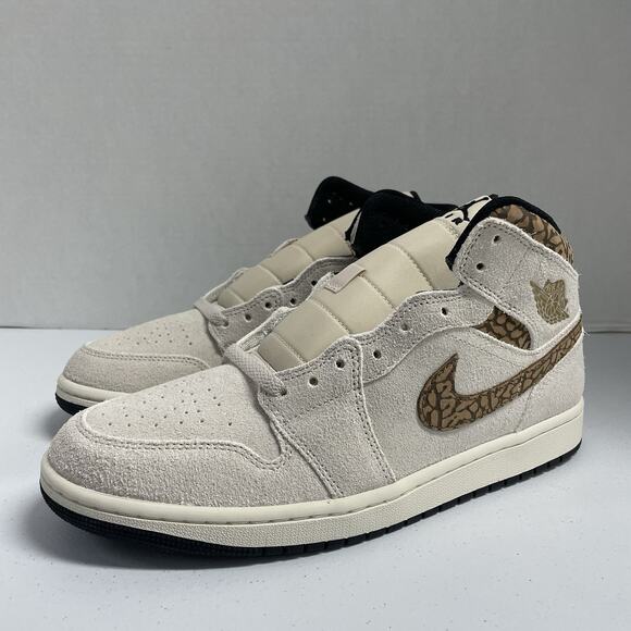 Jordan Other - Air Jordan 1 Mid SE Brown Elephant DZ4129 102 Size 10.5 Tan Suede Mid Top Shoe